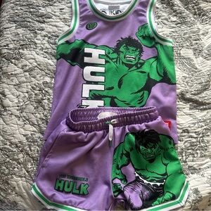 Cotton On Kids Hulk Set - Green and Purple